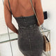 Chic Sleeveless slim fitted Mini Denim hip dress - EX-STOCK Canada