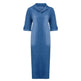 New washed denim dress Side Split Loose Mum Long Jeans Dress - EX-STOCK CANADA