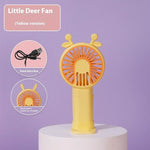 Small Handheld Fan Desktop Cartoon Mini Electric Usb Student Portable Gift - EX-STOCK Canada