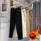 Plus Size Women's High Waist Denim Thick Trousers - EX-STOCK Canada