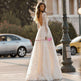 Women's Wedding Dress Lace Long Sleeve Dinner Party Gown EX-STOCK Canada 