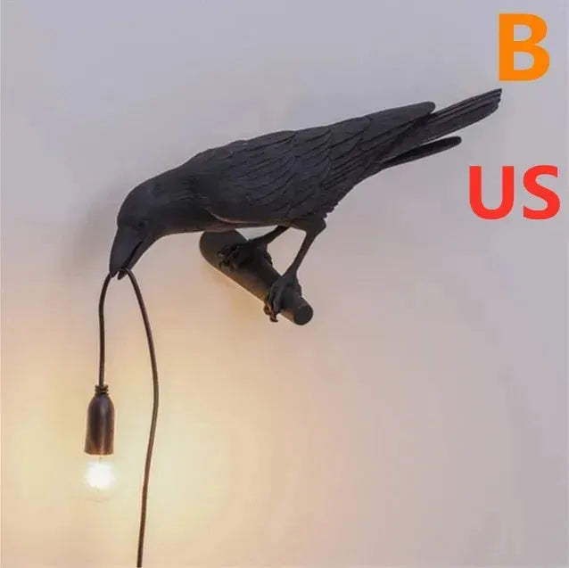 Creative Auspicious Bird Resin Wall Lamp Decoration - EX-STOCK CANADA