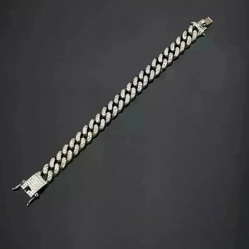 Cuban Bracelet Diamond Cuban Link Chain Hiphop Jewelry - EX-STOCK CANADA