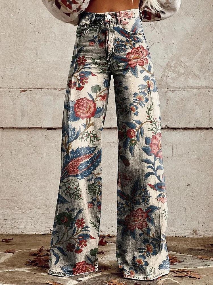 Plus-size Womens Casual Pants Lightweight Denim-look 