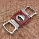 Creative Stainless Steel Thickened Wood Inlaid Cigar Cutter - EX-STOCK CANADA