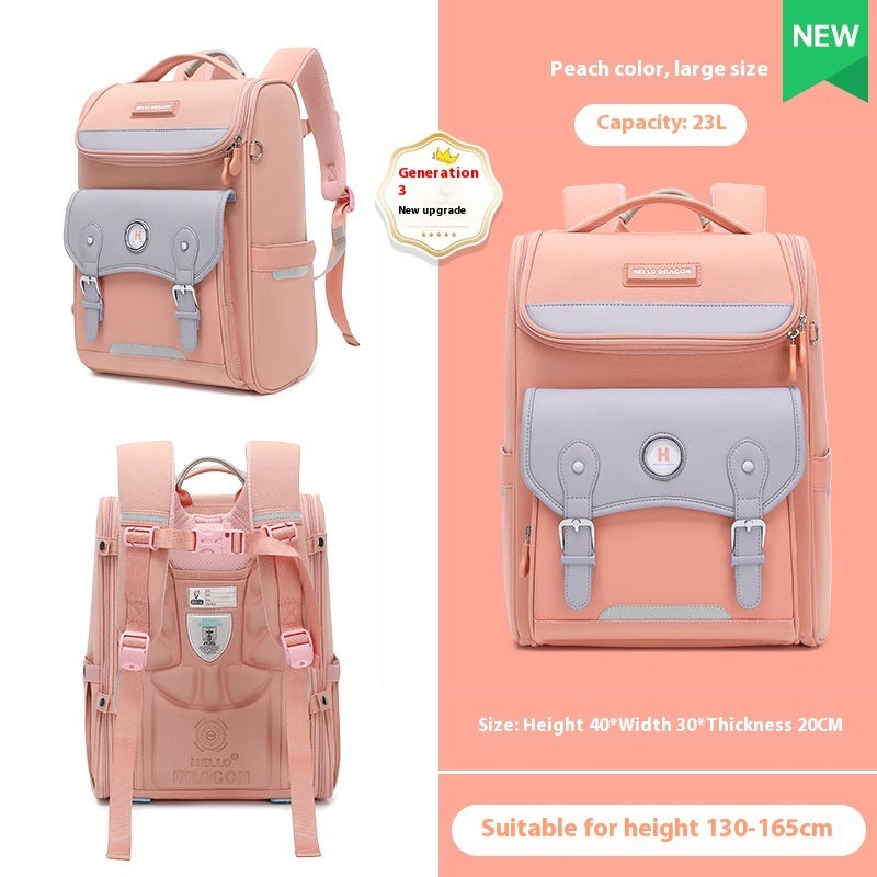 Primary School Students Grade One Two Three To Six Children Burden Relief Spine Protection Super Lightweight Backpack EX-STOCK