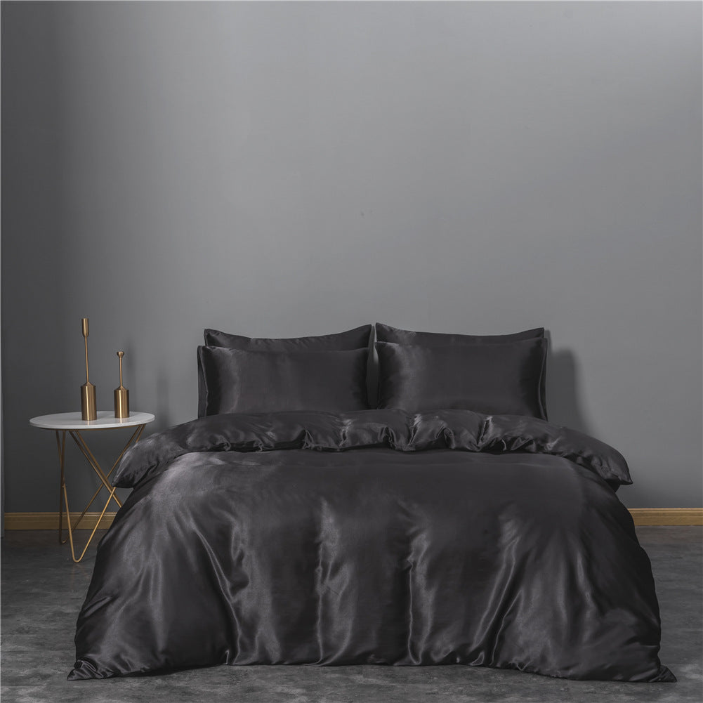 Simulation Silk Three-piece Duvet Cover Bedding EX-STOCK Canada 
