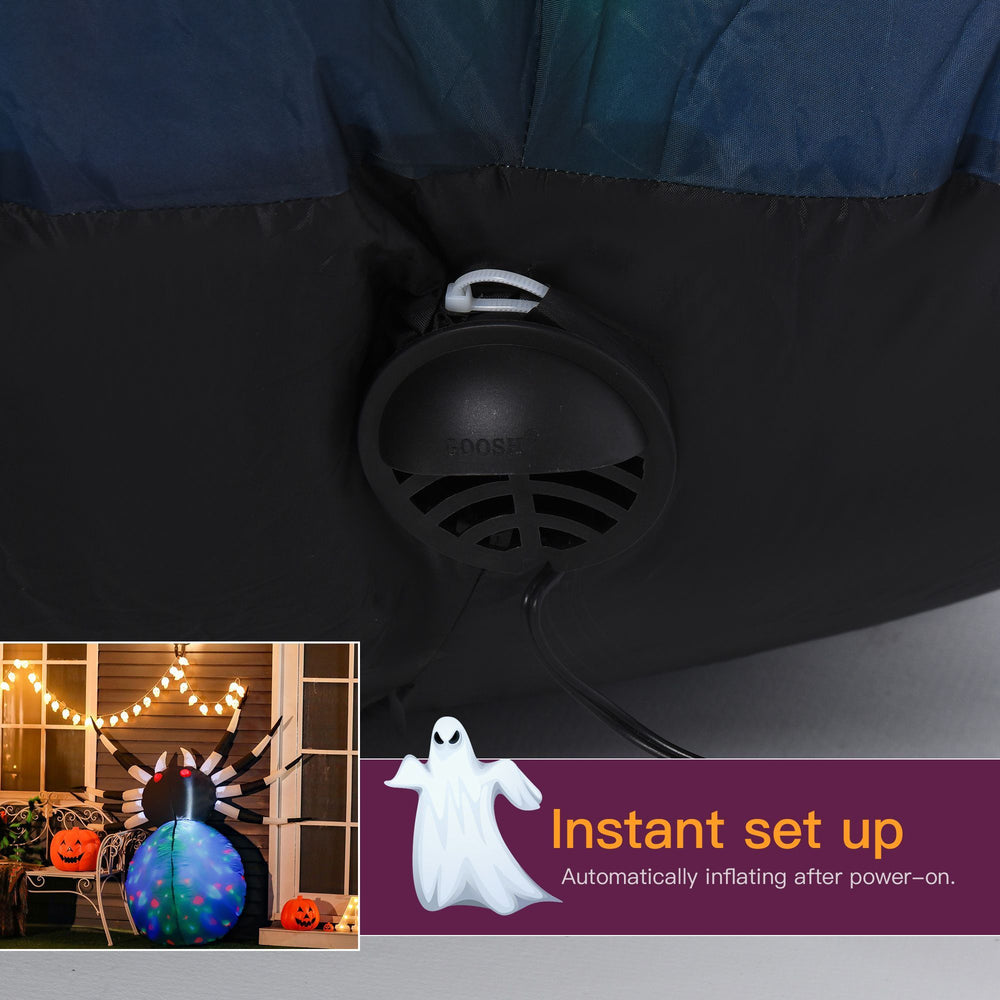 5Ft Long Halloween Giant Scary Spider LED Lighted Airblown Inflatable Lawn Decoration Holiday Season Garden Decor EX-STOCK Canada 