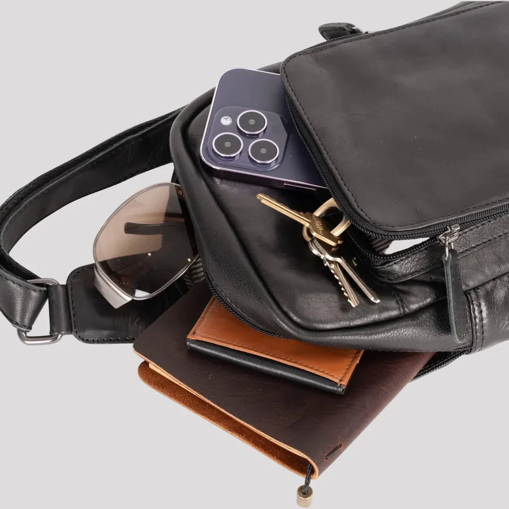 Greenwood Leather Hamilton Crossbody Bag Backpack 