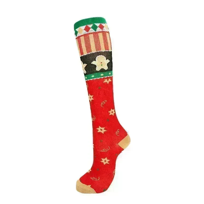 Compression Stockings Christmas Sports High Elastic Breathability - EX-STOCK CANADA