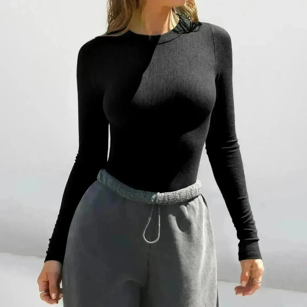 Elegant Chic Long sleeve Elastic Crop Top for Women - EX-STOCK CANADA