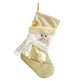 Santa Snowman Gold Christmas Stockings Pendant Candy Bag - EX-STOCK CANADA
