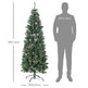 6' Artificial Pencil Christmas Tree With Snow Frosted Branches, Auto Open, Steel Base EX-STOCK Canada 