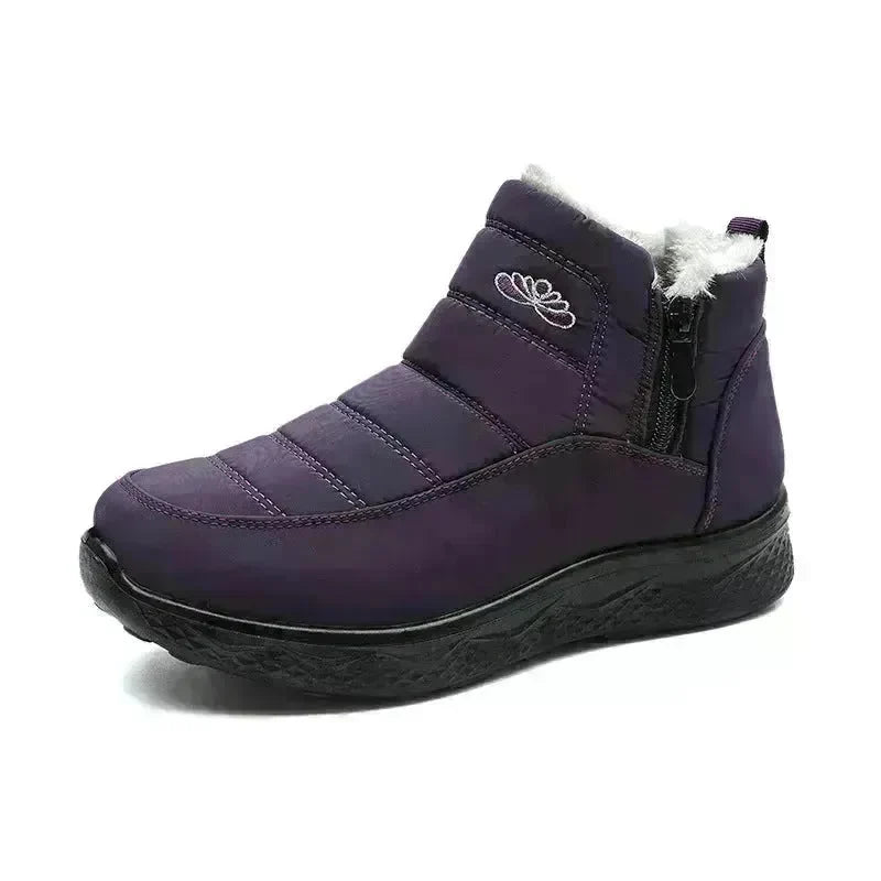 Winter Women's Cotton-padded Thick fleece lined Ankle Snow Boots - EX-STOCK CANADA