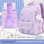 Primary School Student Schoolbag Girls' Plaid Backpack - EX-STOCK Canada