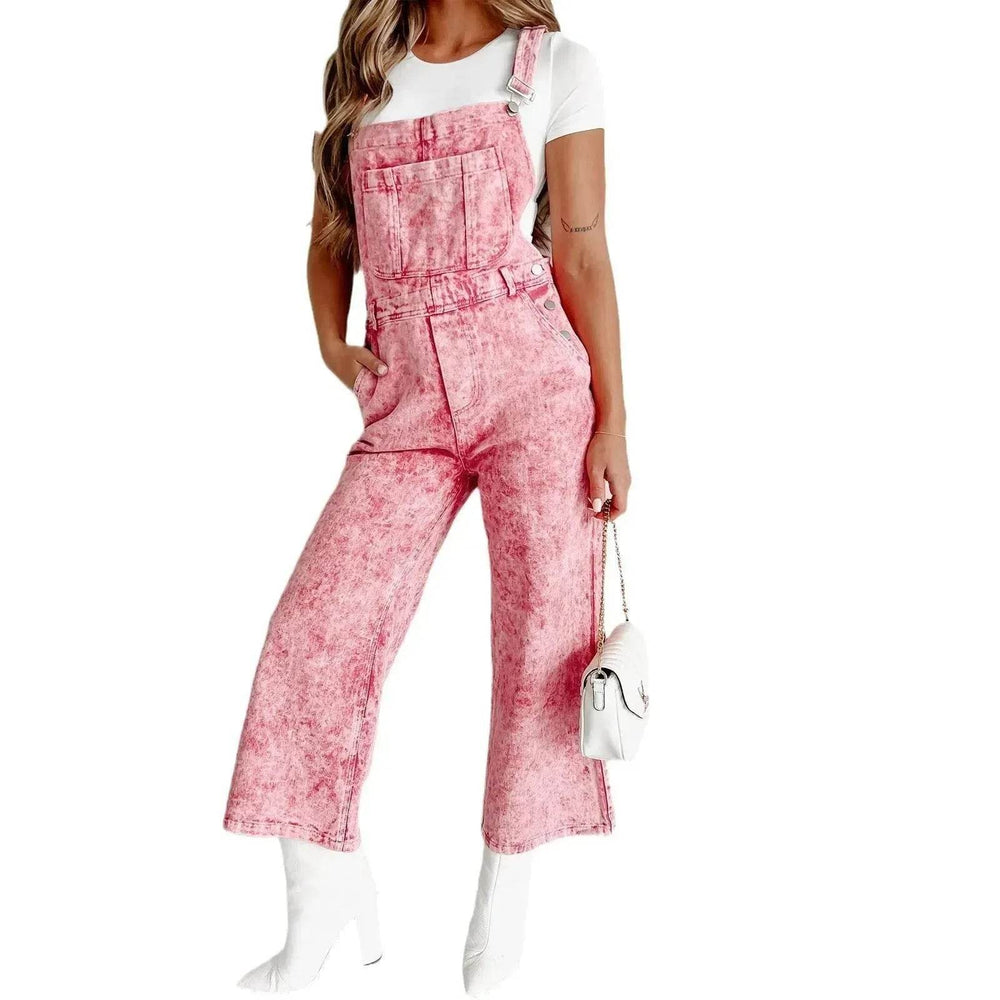 Retro Sleeveless Adjustable Denim Overalls corduroy dungarees womens denim romper Jumpsuit overall jeans for women - EX-STOCK Canada