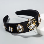 Fashion Inlaid Rhinestone pearl Headband dress headpiece