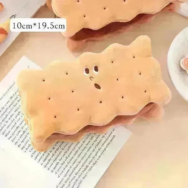 Sandwich Biscuit Plush Pencil Bag School Supplies - EX-STOCK CANADA