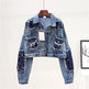 Heavy Industry Sequins Short Doll Sleeve Denim Jacket Women - EX-STOCK CANADA