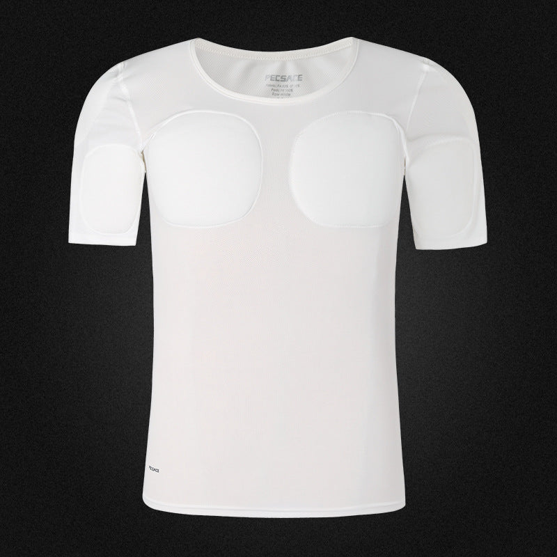 White t-shirt on a black background
