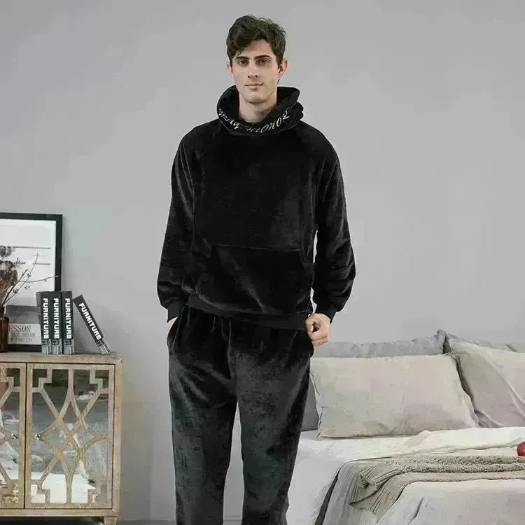 Men's Hooded Warm And Thickened Pajamas Suit - EX-STOCK CANADA