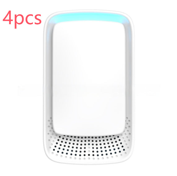White electronic device with blue light on a white background, labeled '4pcs'.