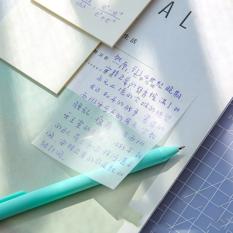 PET Transparent Post-it Notes Waterproof Material Sticky Notes 
