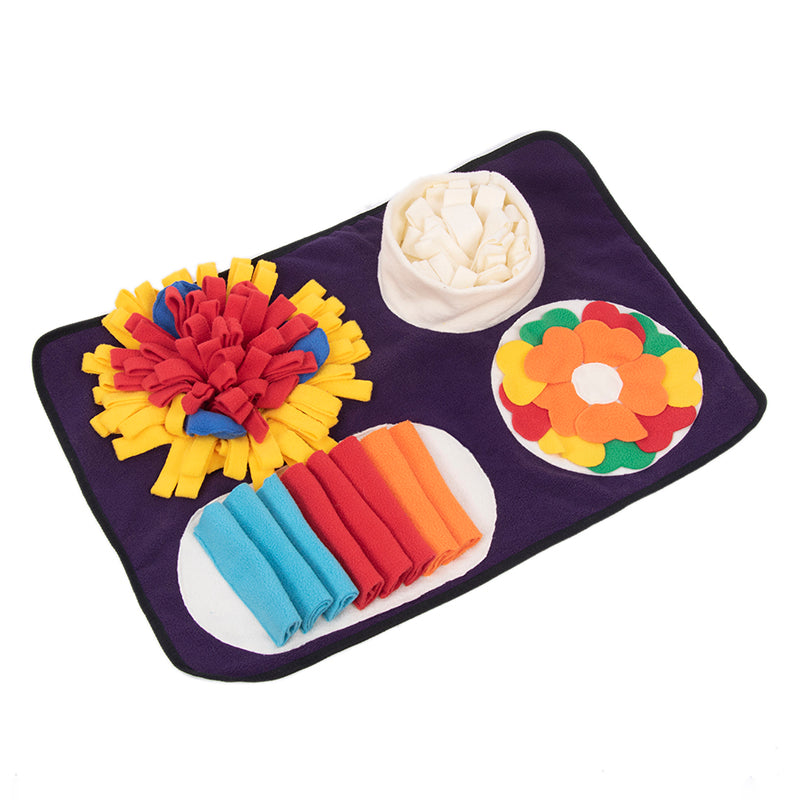 حصيرة البحث عن الطعام التفاعلية للكلاب على طراز المهرجان الإيطالي، تشجع مهارات البحث الطبيعي عن الطعام، متينة وقابلة للغسل في الغسالة، مناسبة للكلاب الكبيرة والمتوسطة والصغيرة 