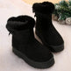 New Bow-knot Snow Boots Winter Plus Velvet Warm Thick-soled Ankle Boots For Women Simple Daily Leisure Cotton Shoes - EX-STOCK Canada