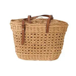 Large Capacity Fashion Urban Simple White Khaki Straw Braided shopper Beach Bag - EX-STOCK CANADA