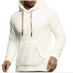 Autumn Winter Drawstring Fleece Hoodie Pullover for men - EX-STOCK Canada