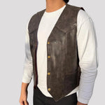 Open Road Men's Lace Side Leather Vest 
