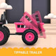 2026 6v Tractor Powered Ride-On Car Remote Control with Detachable Wagon 