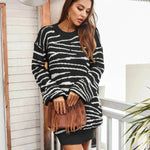 Oversized Autumn Winter Woolen Round neck Mini Sweater Dress - EX-STOCK Canada