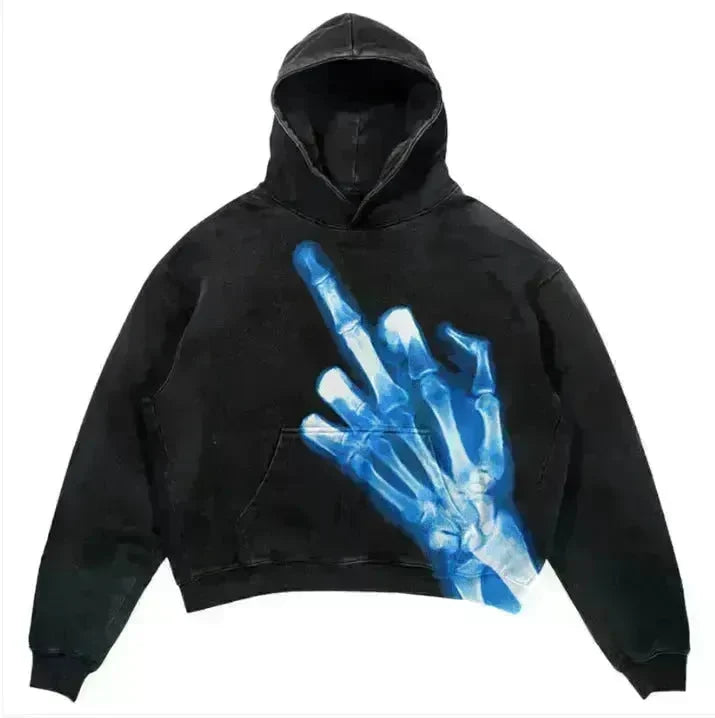 Men Skull Gothic Vintage Hoodie Sweatshirt Pullover top - EX-STOCK CANADA