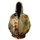 Printed Anime Cartoon Casual Fashion Zip up Hoodie Cardigan women - EX-STOCK CANADA