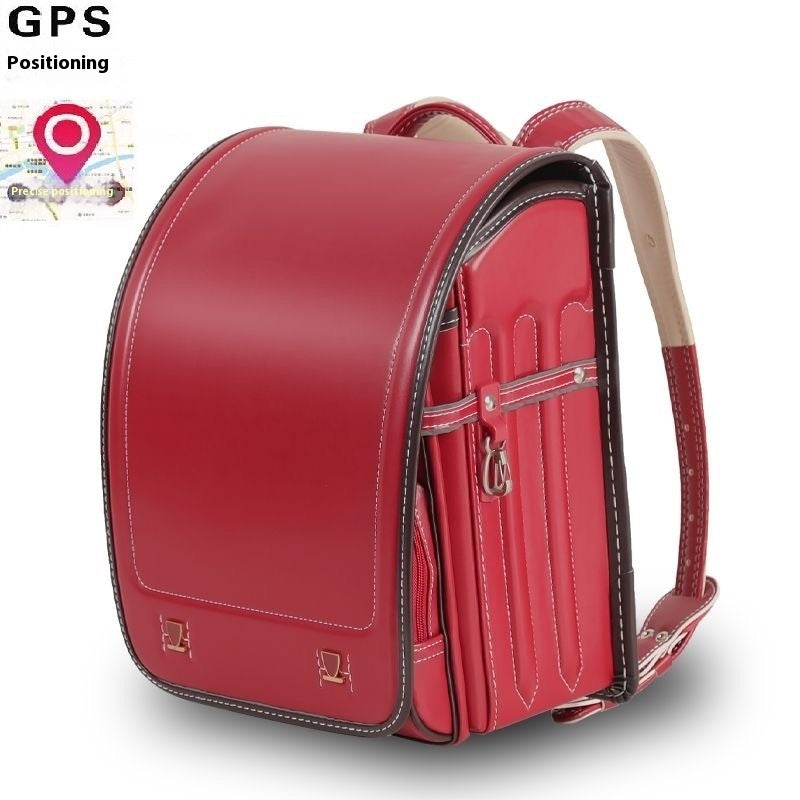 Kids' Ergonomic Spine-Protection School Backpack – Waterproof PU, Grades 1–6 (Standard & GPS Positioning)