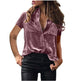 European And American Spring And Summer Pocket Short Sleeve Suede Shirt For Women - EX-STOCK CANADA