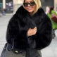 Winter Plush Open front Coat Thick lapel Outwear Faux Fur Coat women - EX-STOCK CANADA