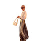 Satin Long Sleeve Shirt & Glossy pleated maxi Skirt 2pcs - EX-STOCK Canada