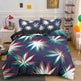 Colorful Psychedelic Weed Leaf Bedding Set - EX-STOCK Canada