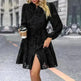 Lace Tied Long Sleeve Dress Fashion Midi Dresses Womens Clothing - EX-STOCK CANADA
