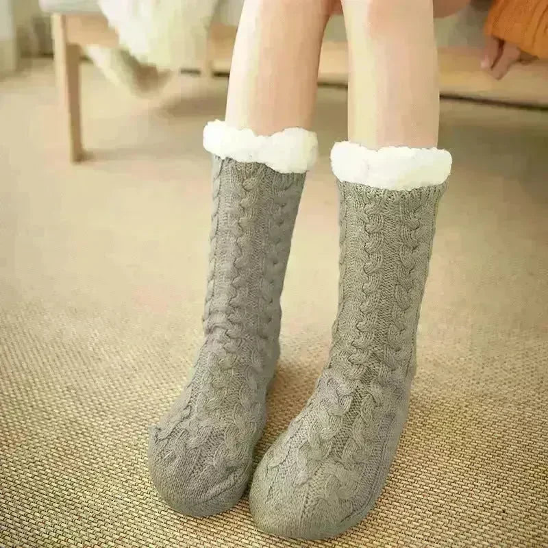 Winter Warm Knitted Plush Floor Socks Home Indoor Non-slip Carpet Socks For Men And Women - EX-STOCK CANADA