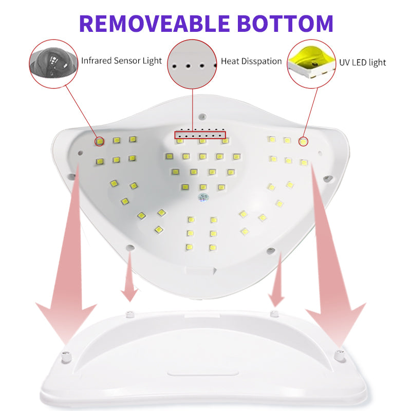 UV LED Nail Lamp, Nail Dryer For Gel Polish With 45Pcs Lamp Beads And Automatic Sensor 4 Timer Setting Professional Nail Art Tools EX-STOCK Canada 