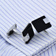 Men's Black Agate Cufflinks – 18mm Square Business French Cufflinks | Canada & USA