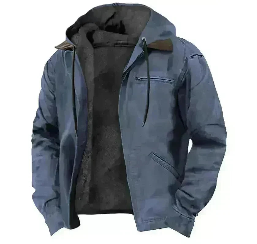 Multi-Color Digital Printing Hooded Sweater Brown Lining Cotton-padded Jacket - EX-STOCK CANADA