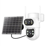 White 4G LTE Outdoor PTZ Security Camera with Solar Panel 11