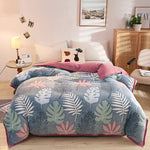 Plush Thick Snowflake Duvet Cover Single Piece Flannel EX-STOCK Canada 