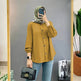 Muslim Ice Silk Wrinkle Stand-up Collar Literary Vintage Cardigan Loose Shirt Women - EX-STOCK Canada