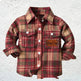 Baby Boy Cashmere Flannel Checkered button Shirt jacket kids - EX-STOCK Canada
